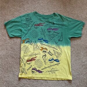 90s Nickelodeon Green and Yellow Ninja T-Shirt